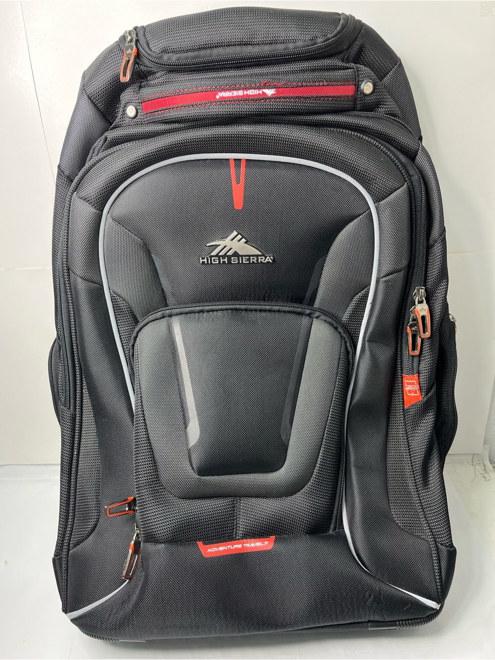 High Sierra Adventure Travel 7 Wheeled Backpack Rolling Carry-On Luggage